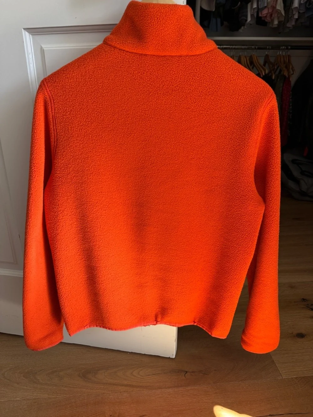 cotopaxi Orange Fleece Jacket with Purple and Pink Stripe Panels - Picture 3 of 3